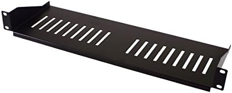 CNAweb 1U Rack Shelf - 6" Deep - Steel - Vented Rack Shelf - Rack Mount Shelf - Server Rack Shelf - Cantilever Shelf