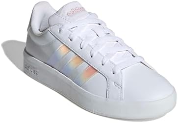 Unisex - Bambini e Ragazzi Grand Court 3.0 Junior Shoes, Ftwr White/Iridescent/Almost Pink, 38 EU