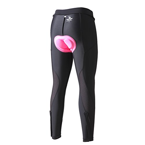 image for beroy Women 3D Padded Cycling Pants with Adjust Drawstring,Ladies Comp