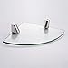 KES BGS3102-2 Lavatory Bathroom Corner Tempered Glass Shelf 8MM-Thick Wall Mount Triangular, Brushed Nickel