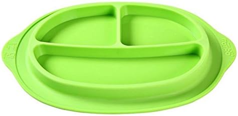 Baby One-piece Silicone Placemat Highchair Feeding Tray Round Silicone Lemon Placemat With Built in Plate Bowl for Kids, Toddlers, Kitchen Dining Table, FDA Approved BPA Free