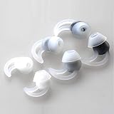 Replacement Silicone Earbud Ear Buds Tips Eargel Isolation Double Flange for Bose QuietControl 30 QC20 QC20i QC30 Soundsport SIE2 SIE2i IE2 IE3 Wireless Headphone Earphone 3 Pairs S M L (White)