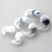 Replacement Silicone Earbud Ear Buds Tips Eargel Isolation Double Flange for Bose QuietControl 30 QC20 QC20i QC30 Soundsport SIE2 SIE2i IE2 IE3 Wireless Headphone Earphone 3 Pairs S M L (White)