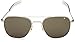 AMERICAN OPTICAL - Original Pilot Aviator Sunglasses with Bayonet Temple and Matte Chrome, True Color Grey Glass Lens
