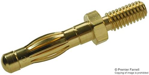 22.1053 - Banana Test Connector, 4mm, Plug, Panel Mount, 50 A, Gold Plated Contacts-22.1053 (Pack of 20)