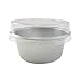 KitchenDance Disposable Aluminum Mini Baking Cups/Dessert Cups- 1-1/2 oz Capacity- Pack of 100 (With Lids, Silver)