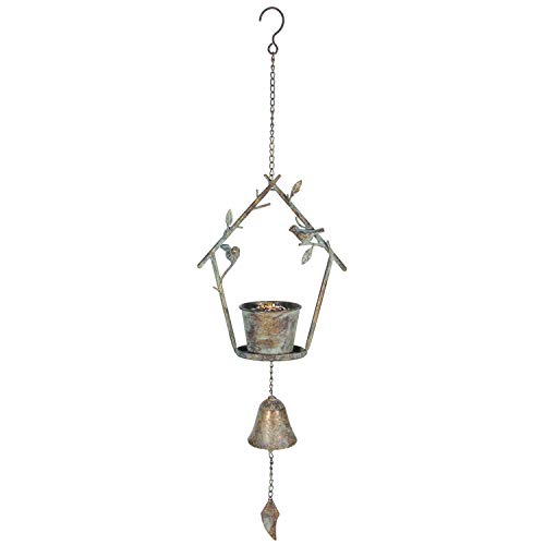 Kimdio Hanging Bird Feeder Tray Bell Seed Tray for Bird Feeders, Outdoor Garden Backyard Decorative Great for Attracting Pet Hummingbird Feeder with 3.5 inch-Dia