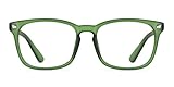 TIJN Blue Light Blocking Glasses Square Nerd Eyeglasses Frame Anti Blue Ray Computer Game Glasses