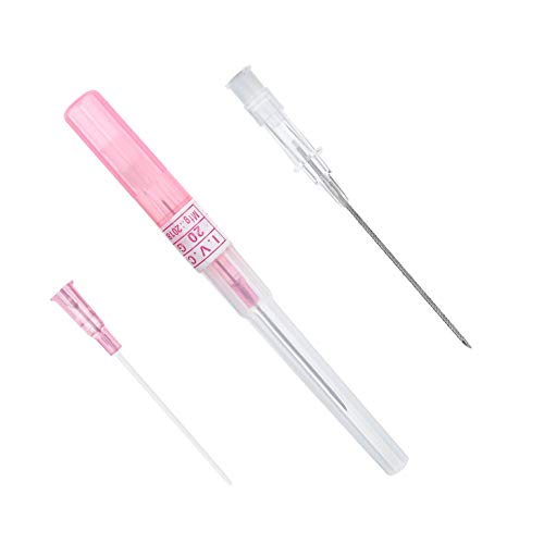 JieyueJewelry 8 Pack Piercing Needles Surgical Steel IV Catheter Needles Fits for Ear Nose Lip Tongue Belly Nipple Tattoo Body Piercing Needles Supply (20 Gauge)