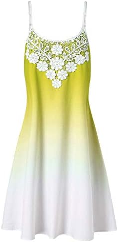 Caopixx Womens Mini Dress Crochet Lace Halter Mini Slip Dress Sleeveless T-Shirt Dresses