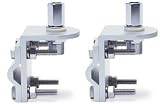 LOT OF (2) CB RADIO ANTENNA MIRROR MOUNTS 3 WAY SINGLE GROOVE WORKMAN RV1