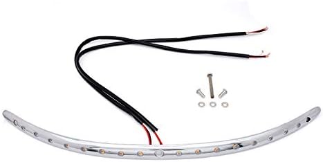 Aochuang Chrome Motorcycle Windshield Trim with Turn Signal LED Light For Harley Touring Electra Street Glide 2014 2015 2016 2017 2018