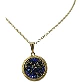 A SHER'S CREATION Elegant Stylish Blue Crystal Pendant Necklace for Women & Men – 14K Gold Plated Minimalist Jewelry with Austrian Crystals – Dainty Trendy Gift for Teens, Bridal, Everyday Wear