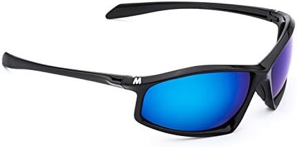 MORR Protective Gear MORR ARRISTOTLE Z65 Sport Sunglasses with Mirror Lenses for Golf, Tennis, Running, Cycling, Mountain Biking