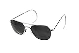 AO Original Pilot Sunglasses, Comfort Cable, Matte Chrome Frame, CC Gray Poly Lens, 55mm,