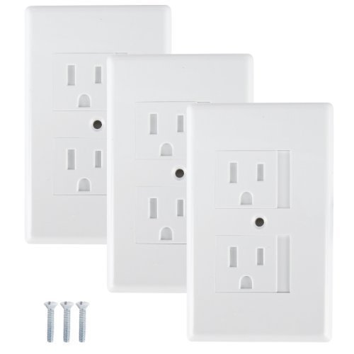 Mommy's Helper Safe Plate Electrical Outlet Covers Standard, White, 3 Pack
