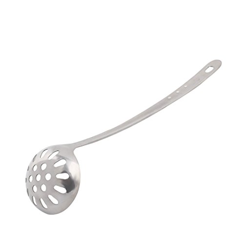 uxcell Stainless Steel Kitchenware Soup Perforated Straining Ladle 6cm Dia