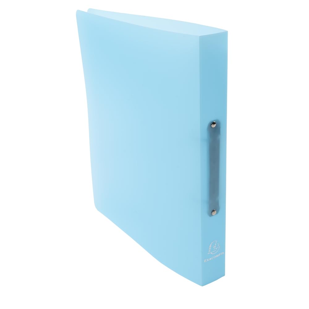 Exacompta – Reference. 54972E Pack of 5 Semi-Rigid PP (Polypropylene) Chromaline Binders, 2 Round Rings with a 30 mm Diameter, 40 mm Spine, External Dimensions: 32 x 25 cm, DIN A4 Filing Format,