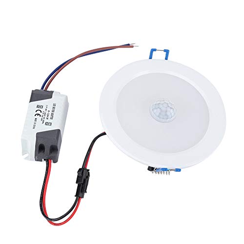 Photo 1 of CHICIRIS Infrared Motion Sensor LED Downlight with Junction Box, 9W Cool White Human Body Induction Recessed Lamp Round Flush Mounted Ceiling Light for Living Room Bedroom AC85-265V(Cold White)