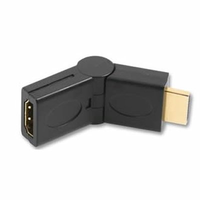 Cable-Tex HDMI SWIVEL CABLE ADAPTER RIGHT ANGLE 90-270 DEGREE M-F