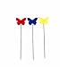 TECH-P® Quilting Quilter's 2.0'' Flat Butterfly Head Pins Boxed- Childhood Color (2x100 Count)