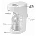 yooap 500ml/17oz. Auto-induction Sensor Pump Touchless Hand-free Soap Dispenser for Bathroom, Kitchen or Hotel Countertops (White)