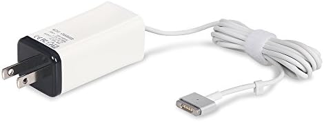 XIRUO 45W 60w Replacement Mini macbook Charger Magsafe 2 T-Tip Connector Power Charger Adapter for Apple Macbook Air 11 13 inch Macbook Pro 13 inch (White)