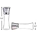 PREMIUM Salt or Pepper Grinder Brushed Stainless Steel Professional 5 Grade Precision Ceramic Rotor With Clear 7.5Inch Tall Glass Bottle 6 Ounce Volume