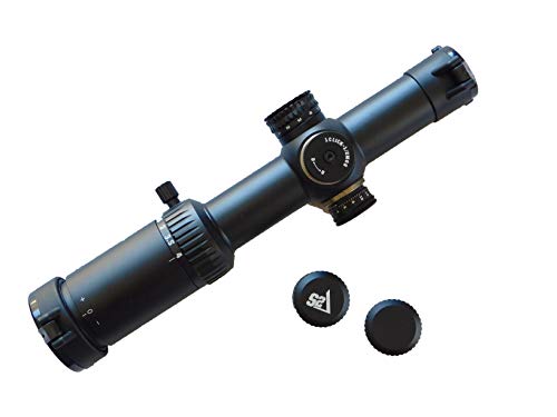 S2Delta 1-4X24 Carbine Scope, Red Dot Scope, Illuminated 5.56 BDC Reticle, 30mm Main Tube, SFP, Capped Turrets