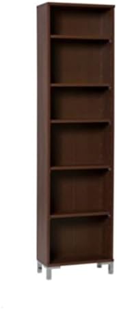 Dvd Cd Et 6 Etageres De Rangement Multimedia Meuble Peu Profond Grande Clarice Bibliotheque Noyer Amazon Fr Cuisine Maison
