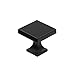goldenwarm 25 Pack Black Cabinet Knobs Matte Square Drawer Knobs Black Cabinet Hardware for Kitchen Bathroom Zinc Alloy Handle and Pulls