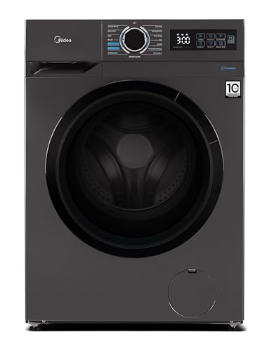 Midea 7Kg Front Load Washing Machine,1200 RPM, Power Mix with Drum Clean, 15 Programs, BLDC Inverter Motor, Titanium, MF110W70B/T-GCC