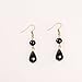 MEiySH Lolita Gothic Black Lace Choker Beads Tassels Chain Pendant Necklace Earrings Set