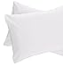 Amazon Brand – Pinzon 400 Thread Count Egyptian Cotton Sateen Hemstitch Pillow Cases - Set of 2, King, White