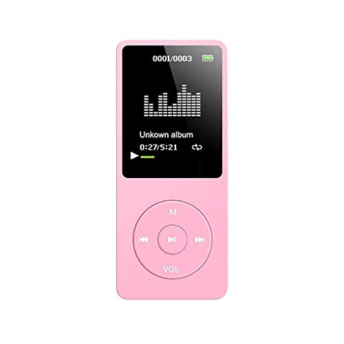 8GB 70 Hours 3.5mm Audio Jack Playback Fast-Charge MP3 MP4 Lossless Sound Music Player FM Recorder TF Card (ONE, Pink) - Thumbnail 6
