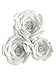 Large Paper Flower Petal Kit - White - 72 Piece Pack - Paper Flowers Decoration - Makes 3 Complete Flowers - DIY Do It Yourself - Rose (White)