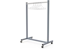 COLORTRIEVE X-Ray Apron Rack (Mobile) - 36" Wide, Valet Style, 5 Hangers