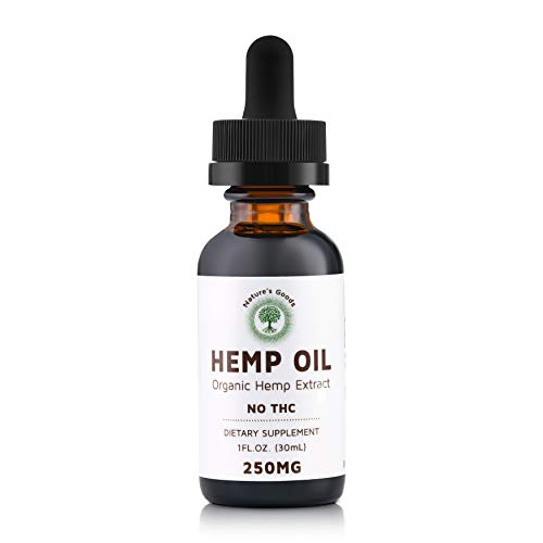 Organic Hemp Oil Drops 250MG - Anti-Inflammatory Pain Relief, Anti-Anxiety, Stress Relief, Joint Support, Sleep Aid, Rich in Omega 3 & 6, 1 FL OZ. (30ML).