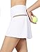 POSHDIVAH Women's Athletic Skirts with Built-in Shorts Skorts for Tennis Golf Running Workout and Casual