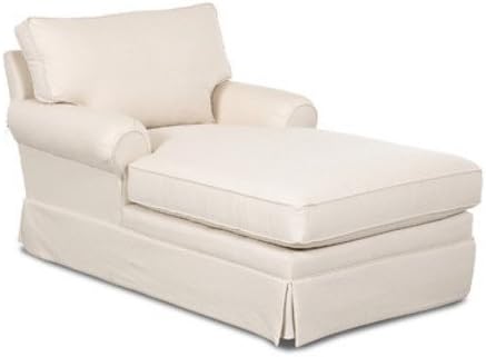Chaise Lounge Chair Indoor Furniture Skirt Cushion Arms New Living Bedroom (tan)