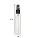 ZbFwmx 20 Pack Set 10ML Protable Refill Bulk Atomizer Spray Travel Perfume Bottle Hydrating Empty Bottle (Clear)