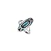 925 Sterling Silver Turquoise and Coral Oblong Shape Southwestern Style Band Ring Size 4 to11