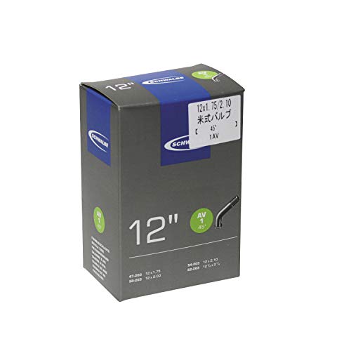 Schwalbe Chambre à air 12 1/2x1.75-2.25 Valve Schrader coudée à 45° Noir