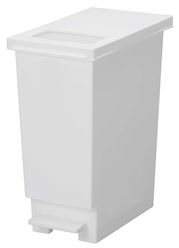 新輝合成 トンボ スウィッシュ ゴミ箱 30リットル 蓋を開けずにごみを捨てられる プッシュタイプ ペダル式 ホワイトグレー ふた付き 幅23.5×奥行41.5×高さ49.5cm 日本製商品画像