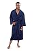 TexereSilk Mens Luxury Terry Cloth Bathrobe - NEW & IMPROVED FABRIC (Medieval Blue, LXL)