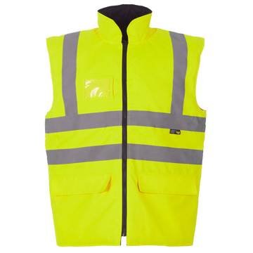 Supertouch AEC2064 HI VIS Interactive Bodywarmer, Yellow, Small