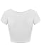 White Juniors Crop Tops with Short Sleeves,Small,White