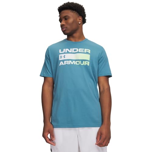 UA Team Issue Wordmark SS - Boundless Blue / / Lumos Lime - XL