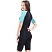 Dark Lightning 2mm Wetsuit Men's and Women's Shorty Wet Suit Premium Neoprene Kids 2mm One Piece Wet Suits Fishing, Diving,Surfing, Snorkeling, Women's XL Size