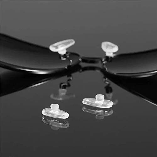 BEHLINE Premium Quality 5 Pairs 14mm Soft Silicone Air Chamber Push-in Eyeglass Nose Pads